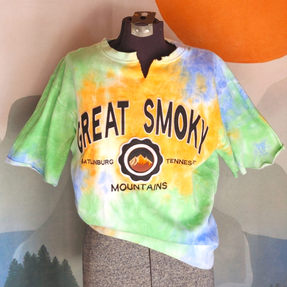 Great Smoky Mountains Tie-Dye T Shirr Sweater
